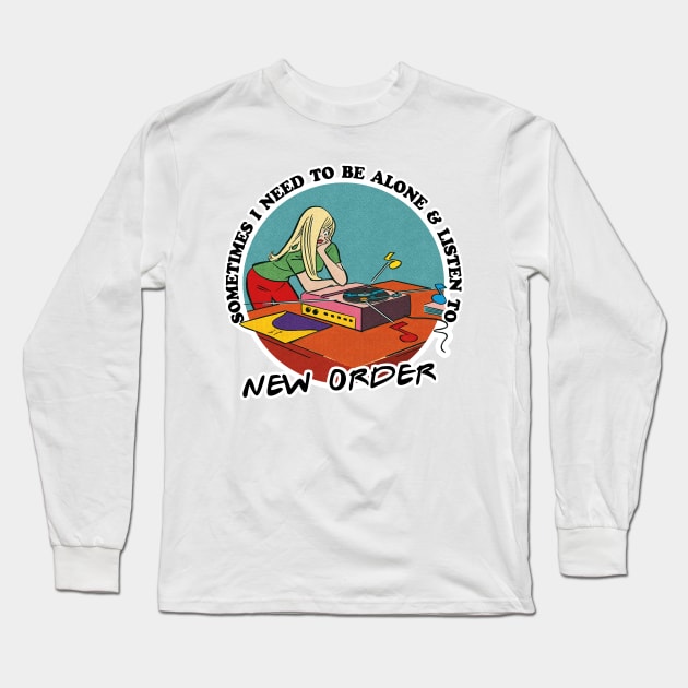 New Order / Music Obsessive Fan Design Long Sleeve T-Shirt by DankFutura